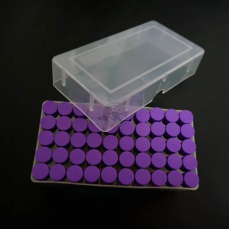 1Set Include One Piece 50- Lattice Storage Box For Store Cryovial+50Pieces 1.8ml Plastic Refrigerating Tube