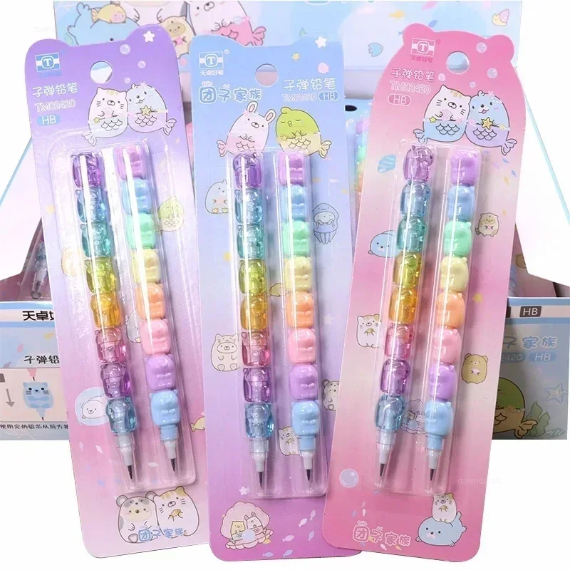 Writing Stationery Drawing Pencils Non-sharpening Replaceable Cute Animals Pencils Students Writing Pen Stationery Pencil for Kids Gift School Office Supplies