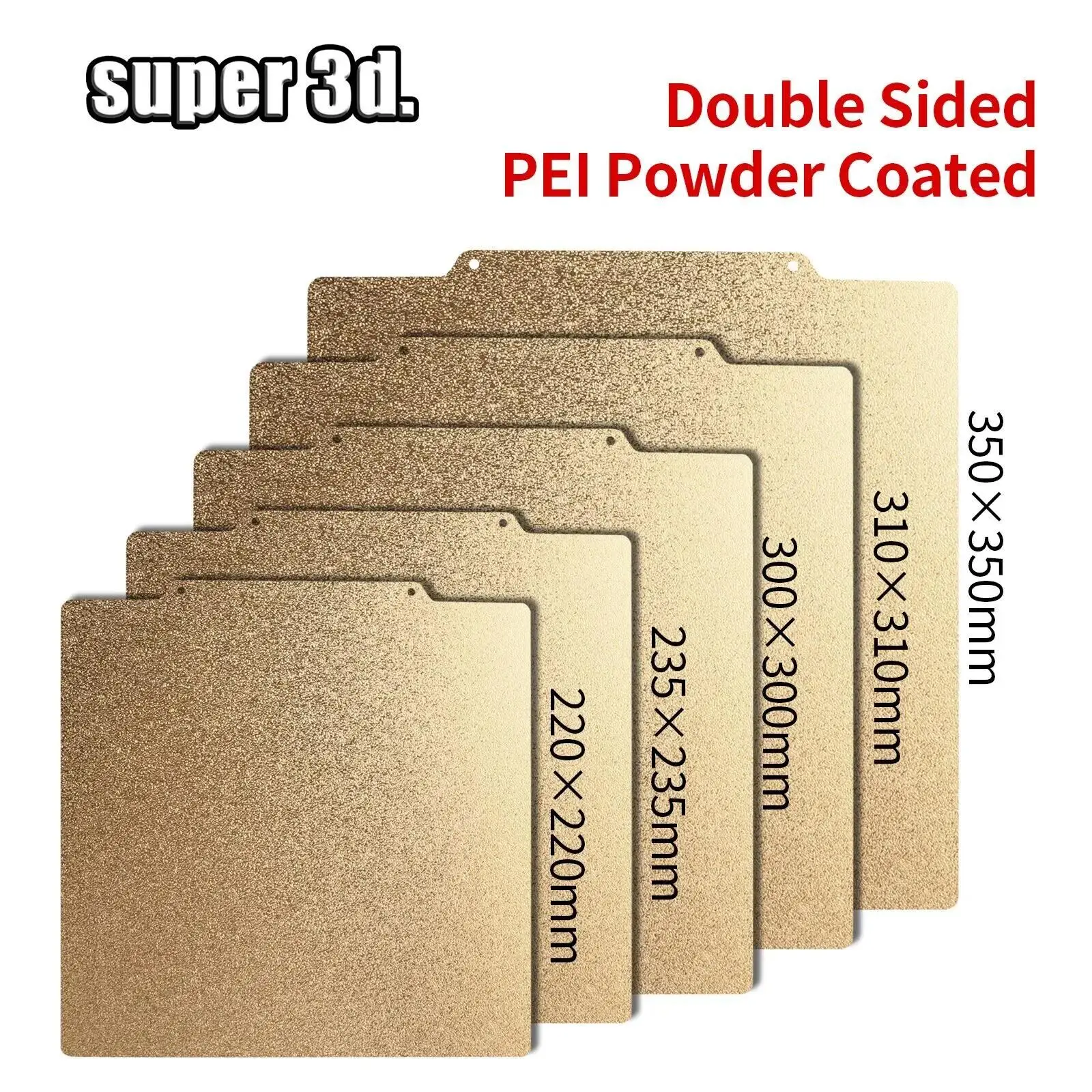 Folha de Aço Magnética Pei pó Dupla Face Primavera Texturizado Construir Placa 235 mm 250 mm 310 mm 350 mm 220 mm Ender Cr10 P1p Sw-x1