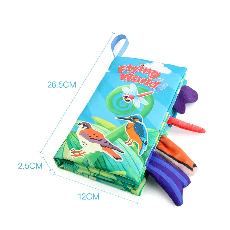 0-36M Baby Early Learning Toy Tail Cloth Book Puzzle Parent-child Interactive Sound Paper Infants Activity Toys for Babies 5