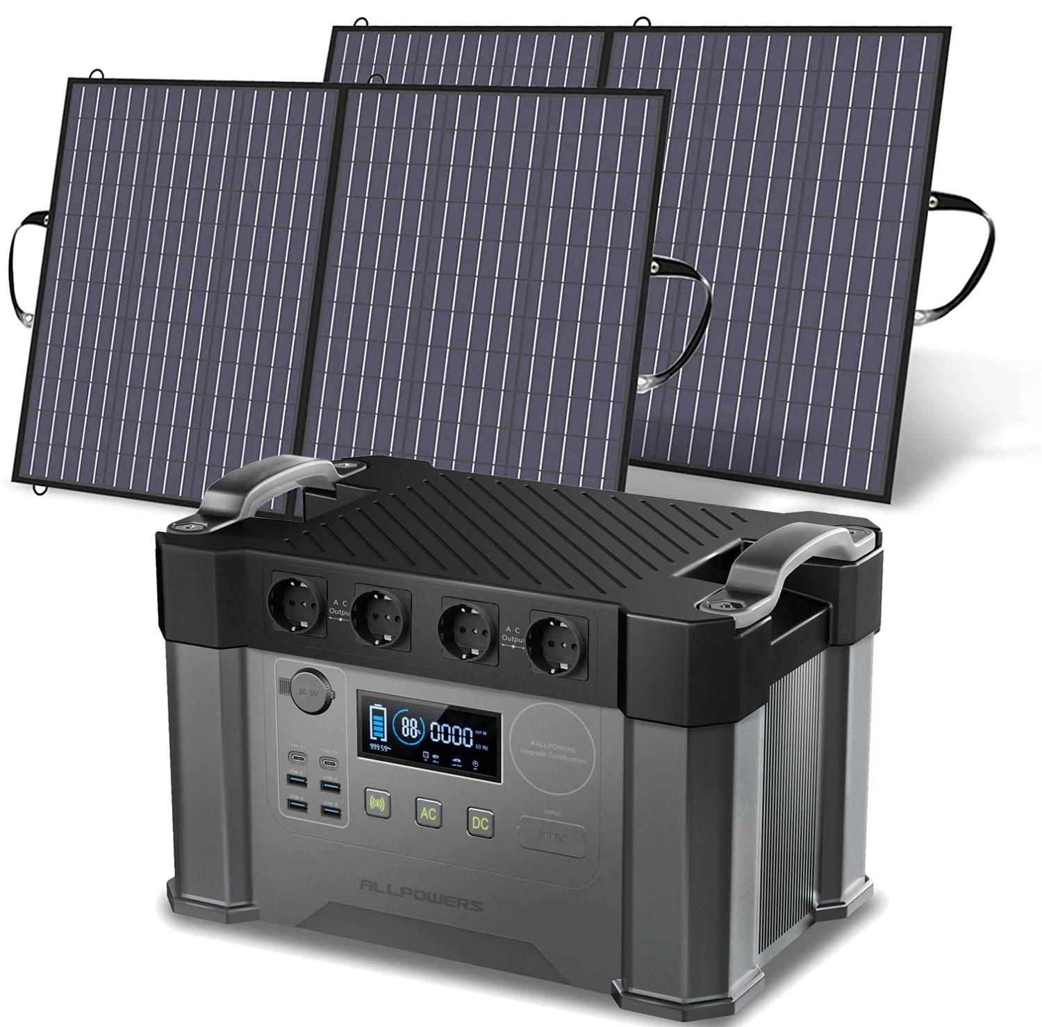 ALLPOWERS Tragbare Kraftwerk duo 1500Wh 2000W (4000W Peak Wert) solar