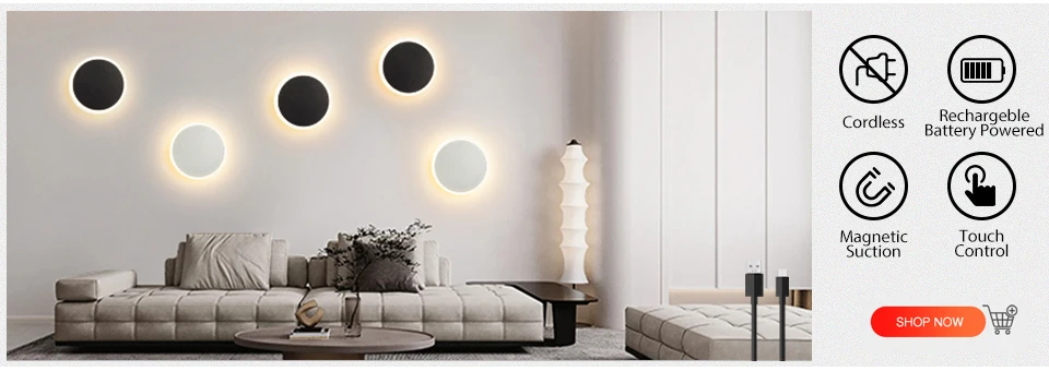 Moderne und Schlichte LED-Innenbeleuchtung Wandleuchte 9W Touch-Stufenlose Dimmung Heim Schlafzimmer Nachttisch Spiegel Verstellbare Wandlampe – Detail 2