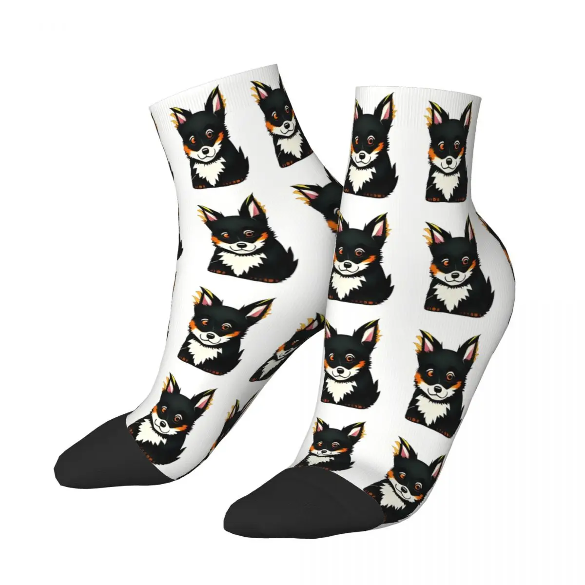 

Animated Fox Ankle Socks Male Mens Women Winter Stockings Polyester