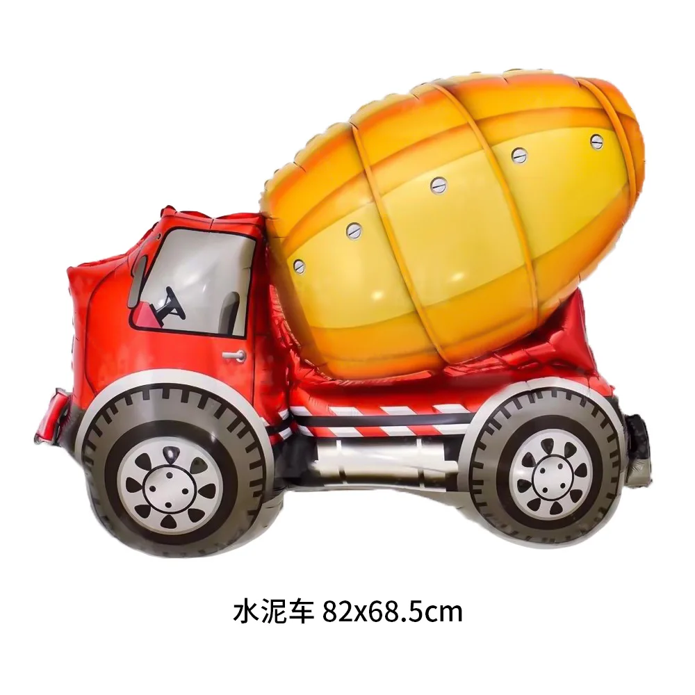 5pcs Construction Themed Balloon Carton Vehicle Balloon Excavator Forklift Crane Balloons for Boy\'s Construction Birthday Party