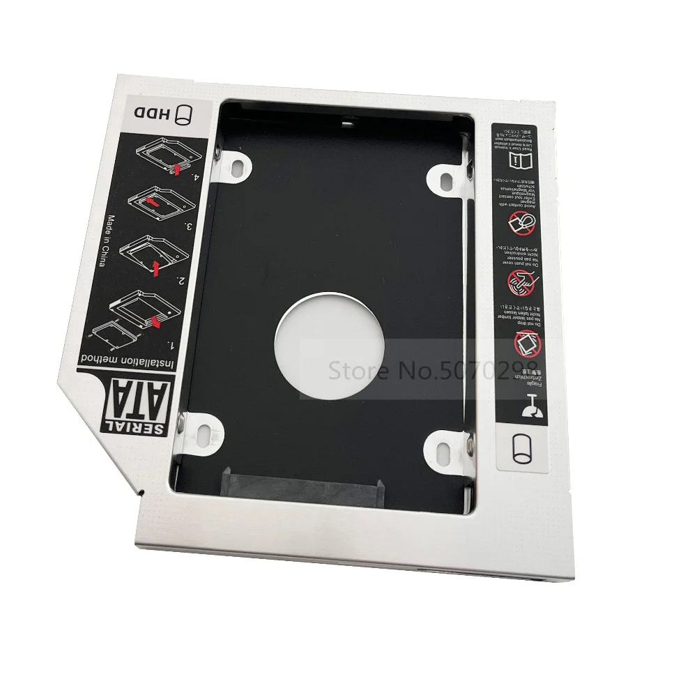SATA Optical Bay Caddy Fujitsu Lifebook 2nd Hard Drive HDD SSD Caddy For Fujitsu LifeBook H730 T732 T734 T902 T725 UJ8E2 Second Hard Drive Caddy Tray