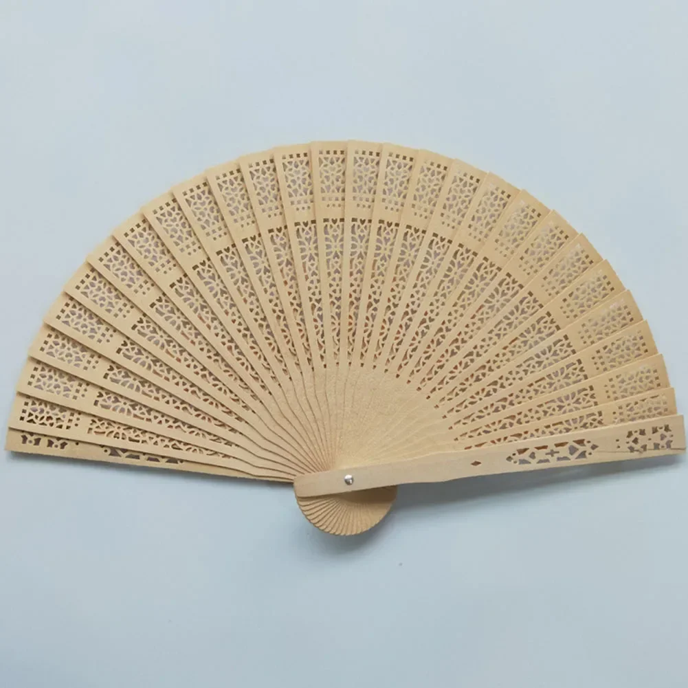 Folding Hand Held Fans Sandalwood Hand Fan Chinese Wooden Fan For Wedding Favors Baby Shower Dance Vintage Folding folding fan hand fan wooden hand fan