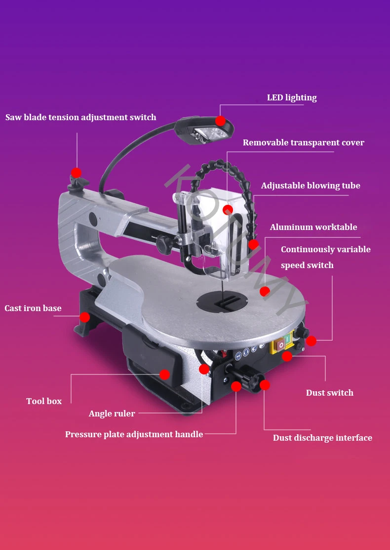 Multi-functional Woodworking Wire Saw Engraving Saw Woodworking Benchtop Jigsaw Wood Cutting Machine