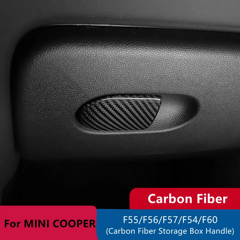 

Для MINI ONE Cooper JCW F55 F56 F57 F54 F60 карбоновый внутренний ящик для хранения ручка декоративные ракушки Clubman Countryman ручка Крышка