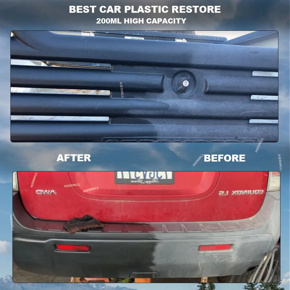 Aierwill W21 Car Plastic Restore 200ML Revitalizer Plastic Renovator For Car Rubbers Plastic Parts Refurbish Agent