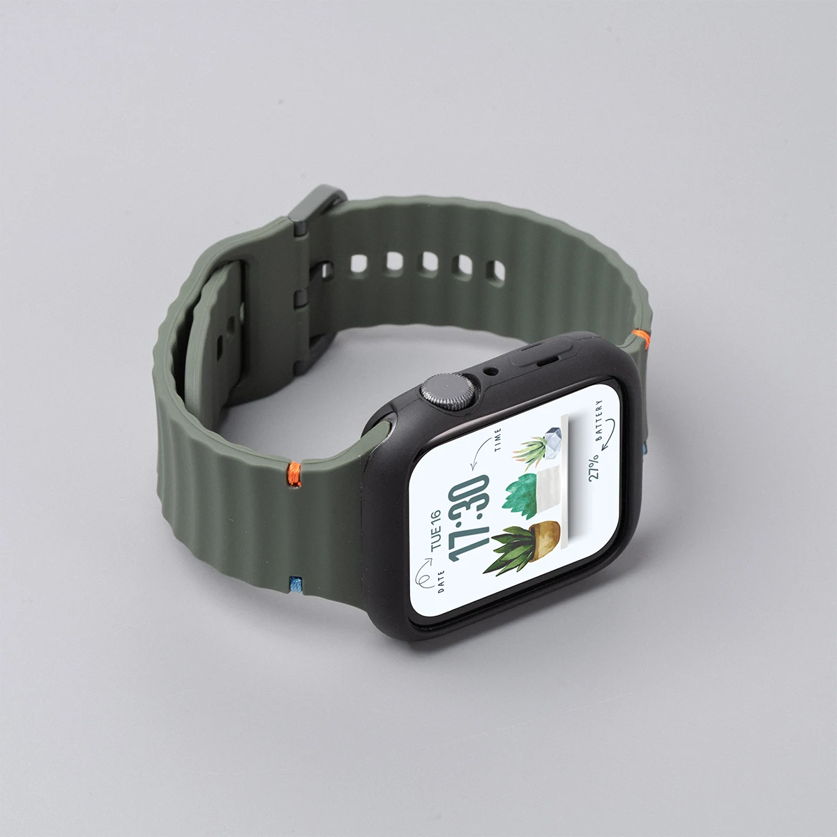 Enhanced Wave Strap & Silicone Cover Set for Apple Watch Ultra - Soft Sport Band Combo