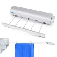 Spring Automatic Retractable Laundry Hanger Wall Mounted Clothes Line Clothes Drying Rack Clothesline Laundry Rope 2