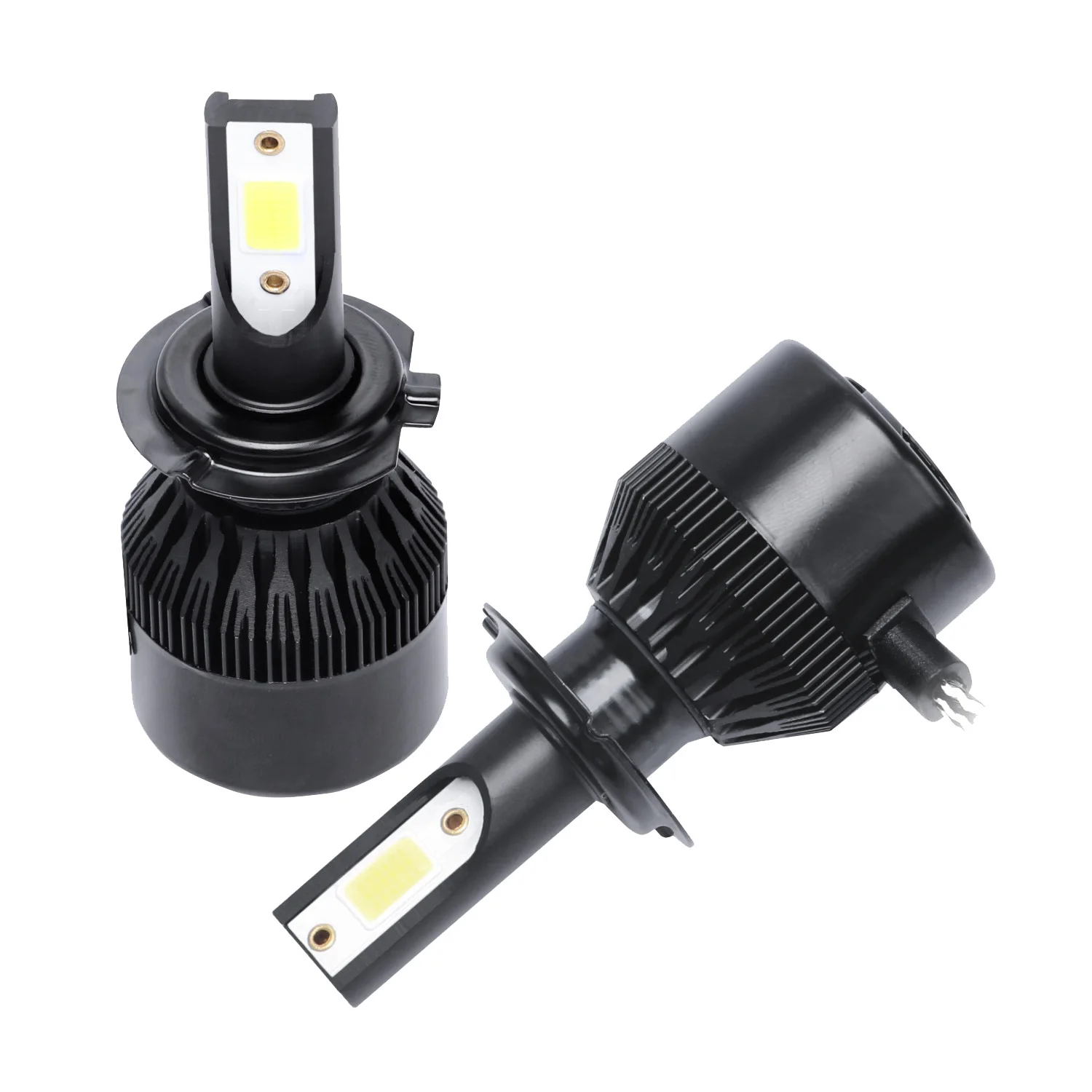 

C6 Светодиодная лампа для автомобильных фар, светодиодная лампа H7, светодиодные лампы для фар, 2 шт. 6500K, холодный белый светодиод, противотуманная лампа, лампы для замены Cob 36 Вт