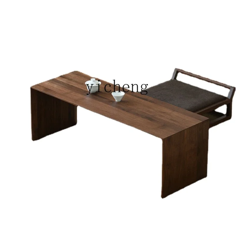 

Черный ореховый низкий стол из массива дерева, низкий стол, современный обеденный стол, журнальный столик