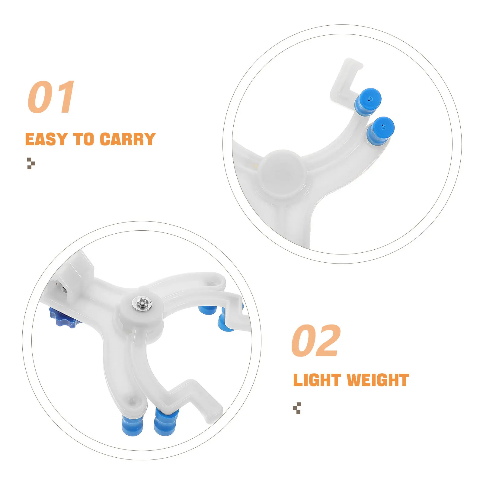 조정 가능한 이중 뷰렛 클램프 버터플라이 스타일 플라스틱 실험실 클램프 도구 (타이트레이션 스탠드, 비커 홀더, 지지대용)