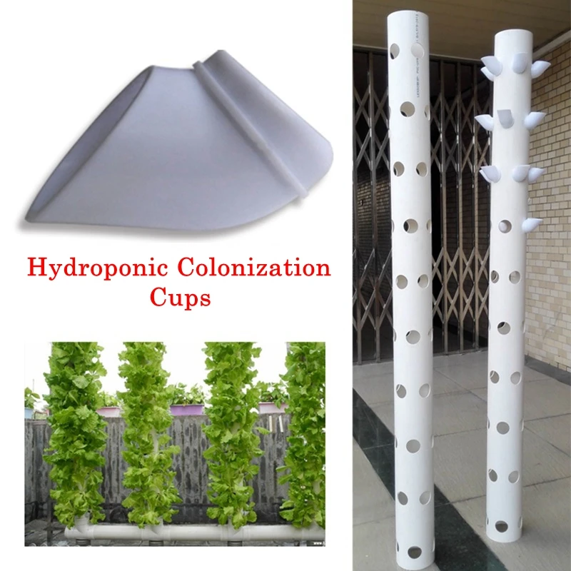 

10pcs DIY Hydroponic Colonization Cups Vertical Tower Plant Pot Garden Flower Container Plant Grow Pot Cup Soilless Device