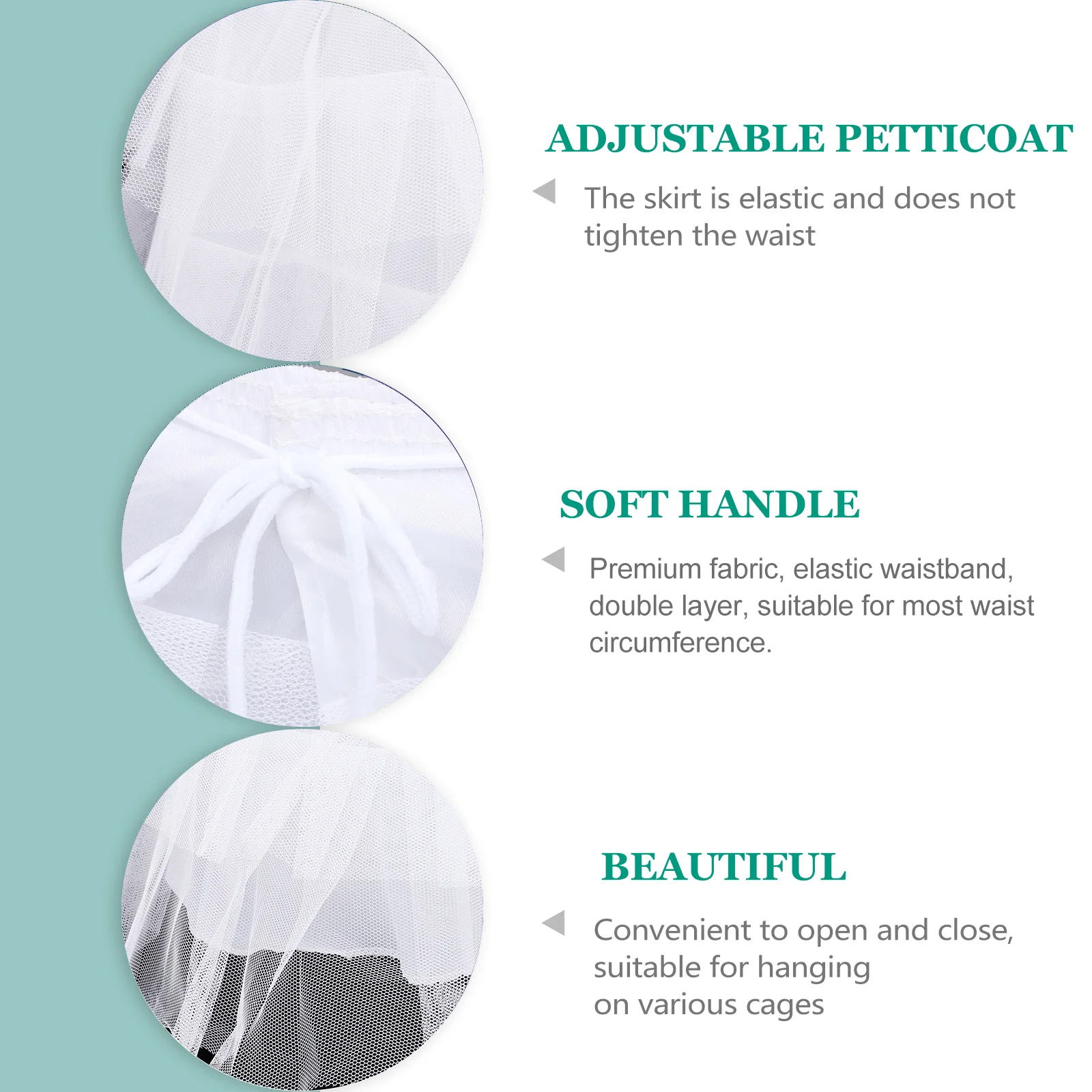 Wedding Dress Skirt Underskirt Cosplay Petticoat Women's Skirts Short