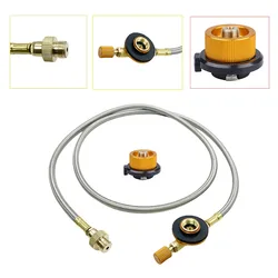 Outdoor Camping Stove Butane Adapter Split Stove Converter Connection Hose Gas Tanks Extension Tube Picnic Accessories Equipment