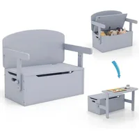 Comfort Corner, Kids Table and Chair Set,Convertible Toy Storage Bench with Built-in Handle for Kindergarten,Preschool,Kids Room 1