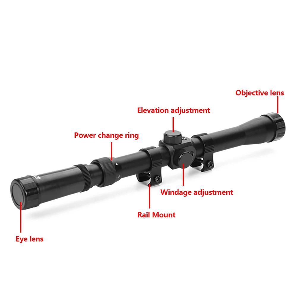Hunting Riflescope Telescopic Sight Reflex Crosshair Rifle Scope Airsoft Optics Sight 4x20 4x28 3-7X20 3-7x28 Fit 11mm Rail Gun