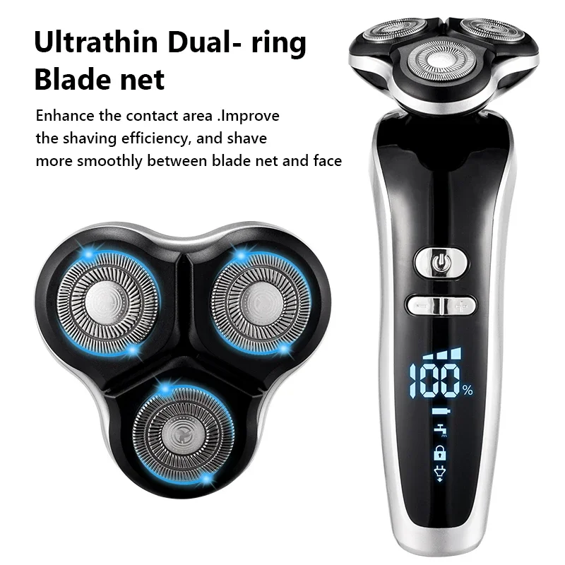 Electric Shaver Hair Trimmer New Electric Shaver For Men 4D Electric Beard Trimmer USB Rechargeable Professional Hair Trimmer Hair Cutter Adult Razor For Men