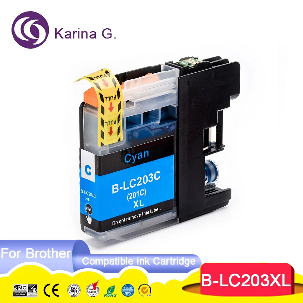 LC201 LC203 LC203 Compatibel Ink Cartridge For  MFC-J885DW J460DW J480DW J485DW