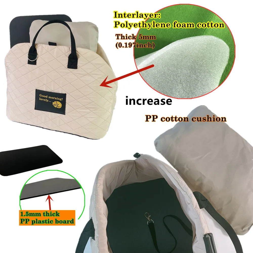 Pet Carrier Bag Pet Carrying Bag Portable Warm Kennel Pet Dog Carrier Bag Car Seat Control Nonslip Dog Carriers Safe, Puppy Cat Pet Bed Chihuahua Products