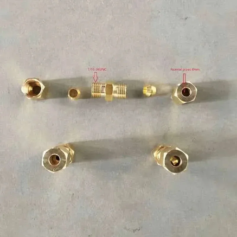 Brass Connector Brake Hose Repair Joint Accessories Brake Hose Brass Fittings Car Line Union Fittings Straight brake oil connector car brake pipe repair kit racing brake hose lines