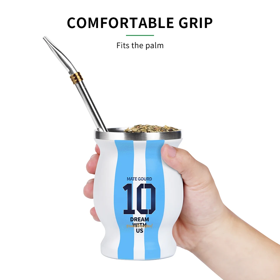 Bombilla Per Mate In Acciaio Inox - Set Da 3 Con Pennello Pulizia - Paglia Yerba Mate Tradizionale - Foto 4