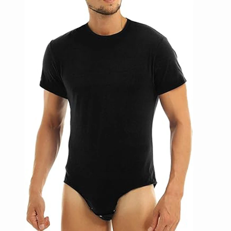 Adult Men Baby Onesie Diaper Lover (ABDL) Button Crotch One Piece Short Sleeve Romper Bodysuit Pajamas Mommy's Boy Cosplay