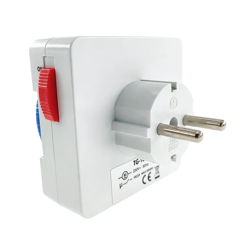 Timer Switch EU 24 Hours Mechanical Grounded Programmable Smart Countdown Loop Socket Indoor Auto Power off