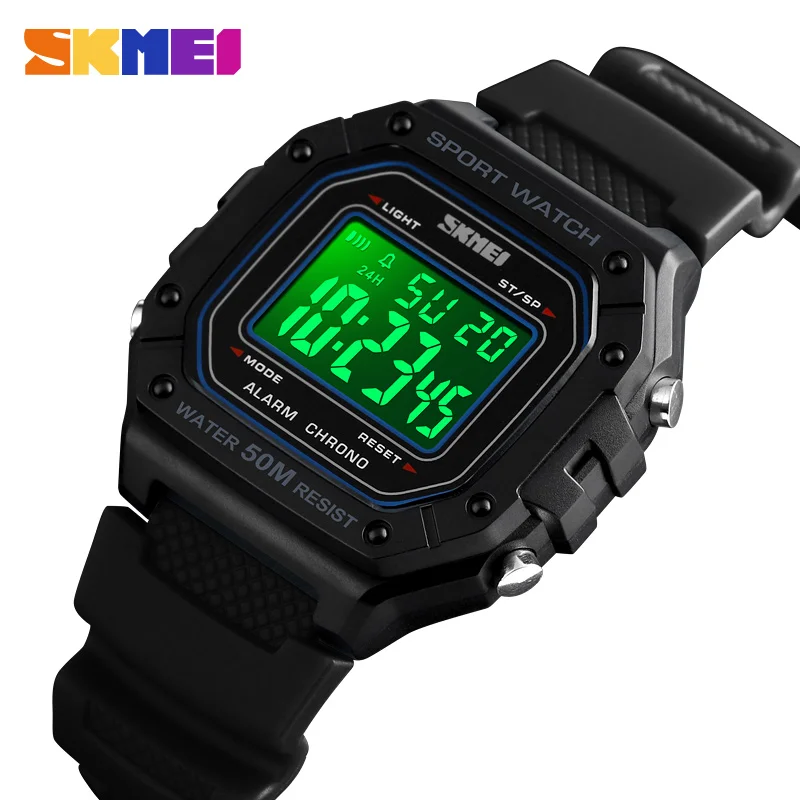 

SKMEI 1496 montre homme Outdoor Sport Watch Men Digital Watches 5Bar Waterproof Alarm Clock Fashion Military Men Digital Watch