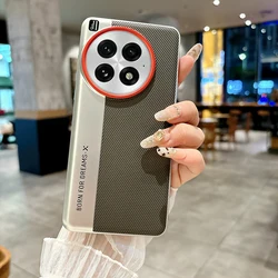 Fashion Triangle Pattern PU Leather + Hard PC Camera Protection Cover for OnePlus 13 (Grey)