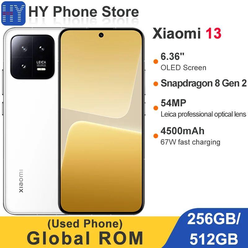Global ROM Xiaomi 13 256GB/512GB Snapdragon 8 Gen 2 54MP+