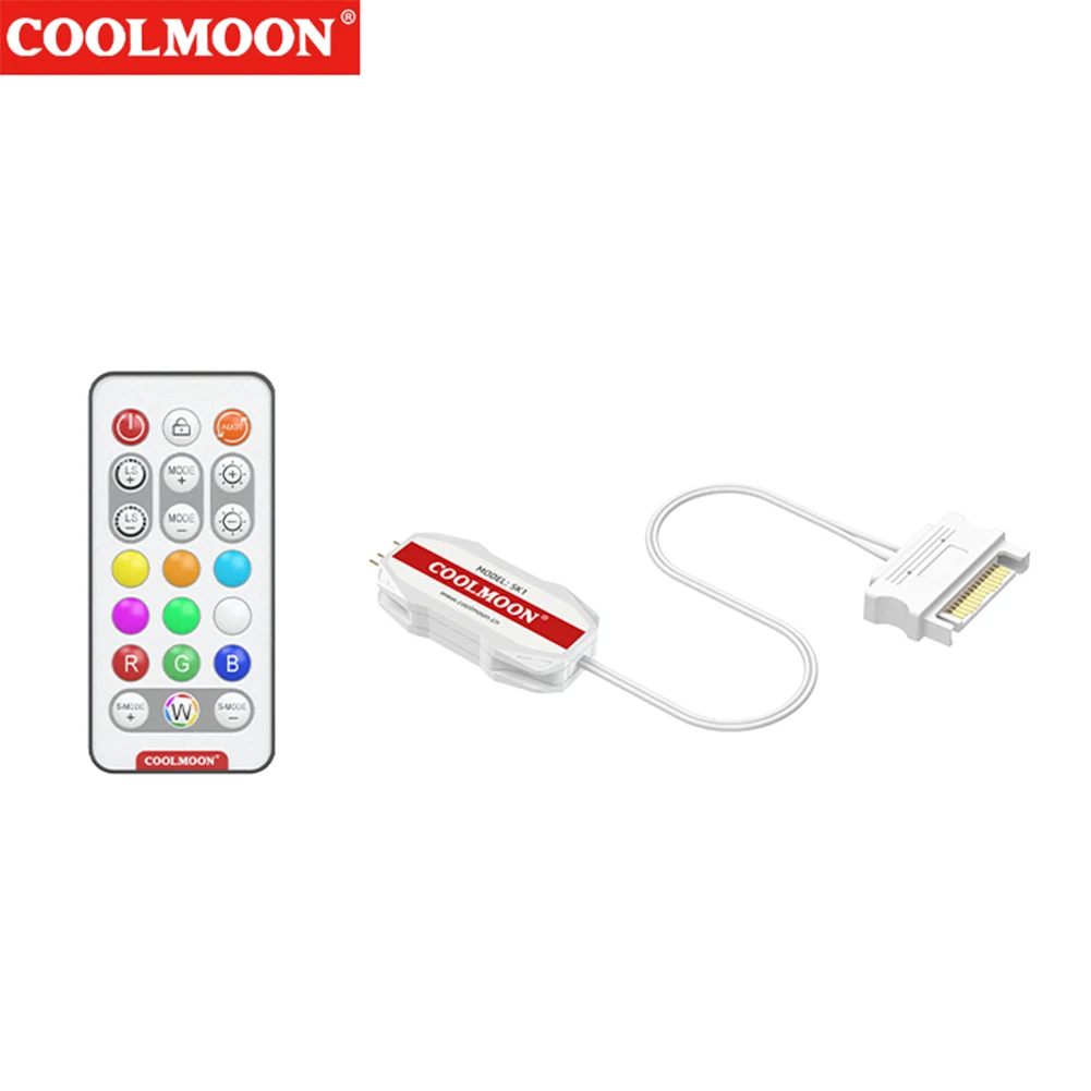 ตัวเลือกสินค้า อะแดปเตอร์ควบคุม RGB 5V 3Pin สำหรับ PC และพัดลม