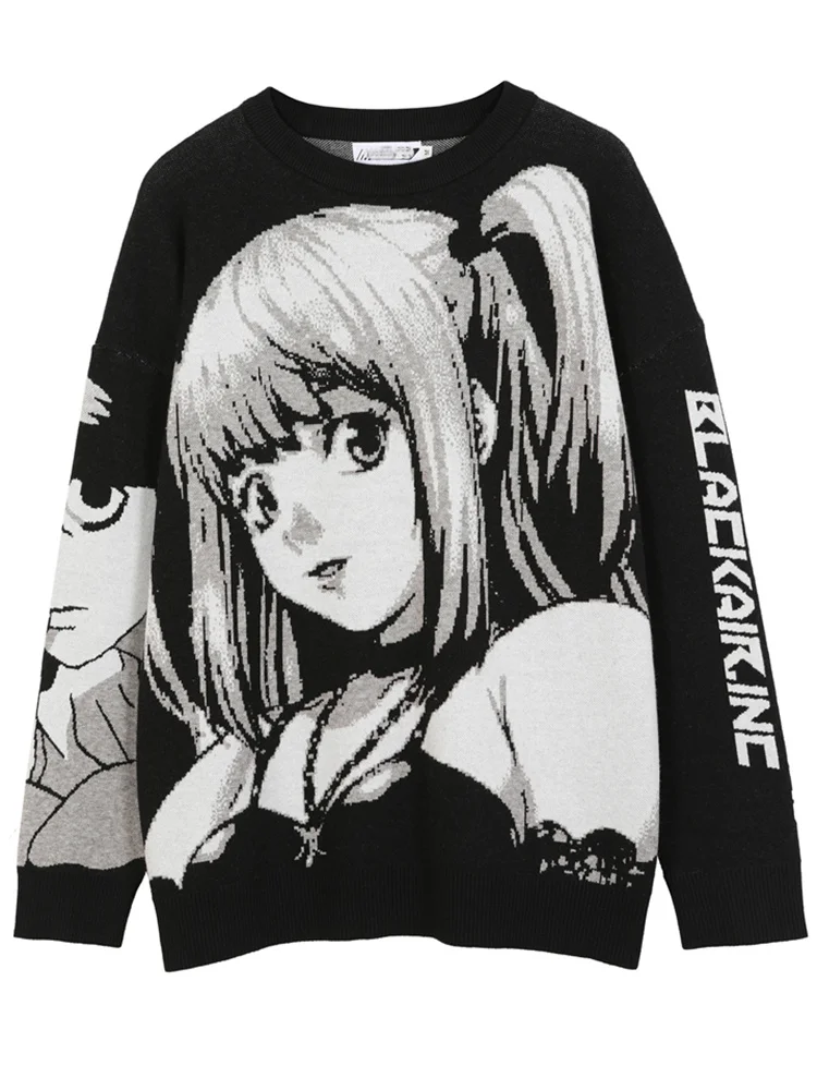 

2024 New, Women's Anime Gothic Vintage Tiny Spot Jumper Streetwear Top Y2k Oversize Pullover, Hiphop, Korean, Many Clothes