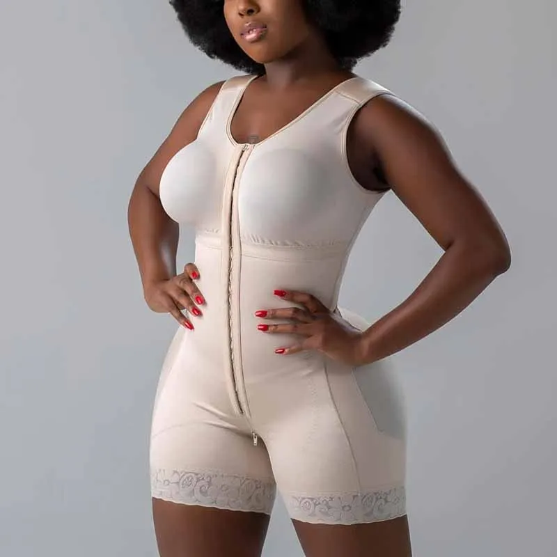 Faja Colombianas Compression Shapewear Slimming Sheath Full Body Double Post Surgery Lace Butt Lifter Control Belly