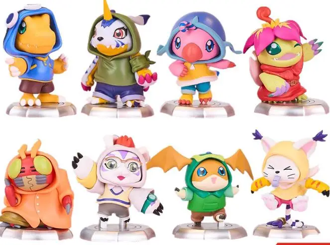 High Quality 8pcs/set Anime Digital Monster Digimon Cute Action Figure ...