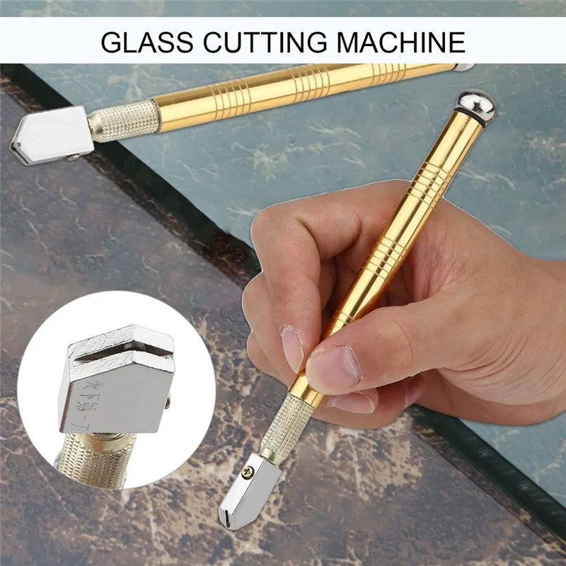 Diamond Glass Cutter Alloy Cutting Wheel Metal Handle Head for glass mirror  tile