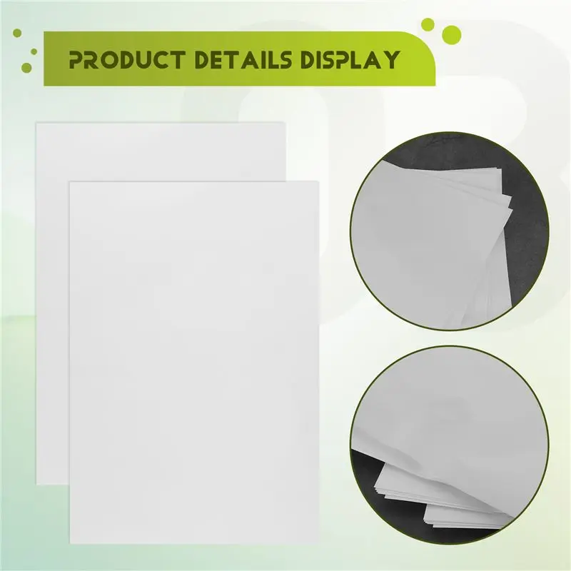 AB97-25 시트 프린터블 비닐 스티커 용지 자가 접착 방수 무광 흰색 인쇄 용지, 잉크젯 프린터용