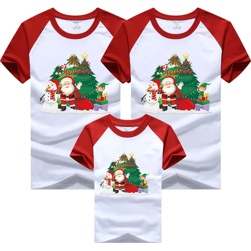 thumbnail image 1 of Lindas camisetas familiares a juego para Navidad Ropa para mamá e hija Camisetas para papá e hijos Algodón, 1 of 5