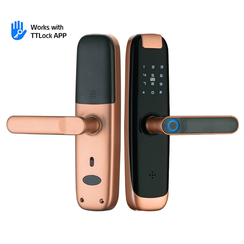 

TTLOCK Bluetooth Smart Lock For Hotel Rent Home Security Door Intelligent Fingerprint Lever Handle Lock