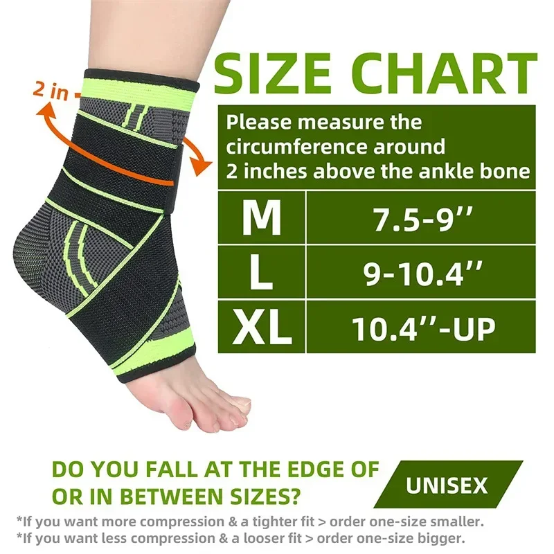 Adjustable Sports Ankle Support Compression Ankle Brace Protector Running Soccer Basketball Gym Stabilizer Bandage Strap ankle support ankle straps fitness ankle straps ankle support brace ankle wrist cuffs