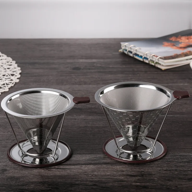

Увядший разделенный кофейный фильтр из нержавеющей стали 304, ручной заваренный кофейник, фильтр без бумаги, капельная воронка