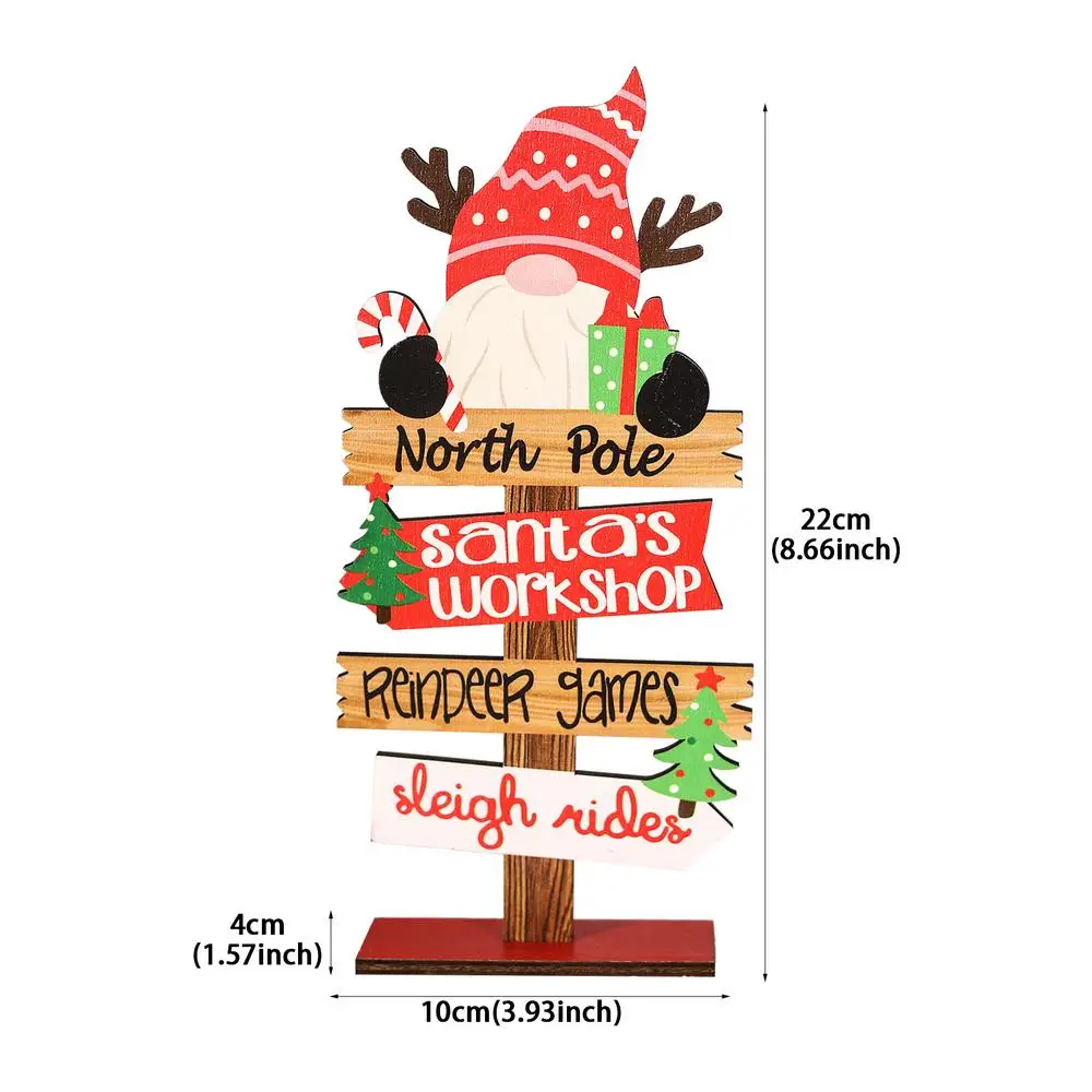 thumbnail image 1 of Adorno de árbol de Navidad de escritorio, placa de madera con texto en inglés "Merry Christmas", decoración navideña 2024 para el hogar, regalo de Año Nuevo 2024, 1 of 5