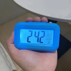 LED Digital Alarm Clock - Multi - Function Desktop Decor with Date and Time Display (Blue)