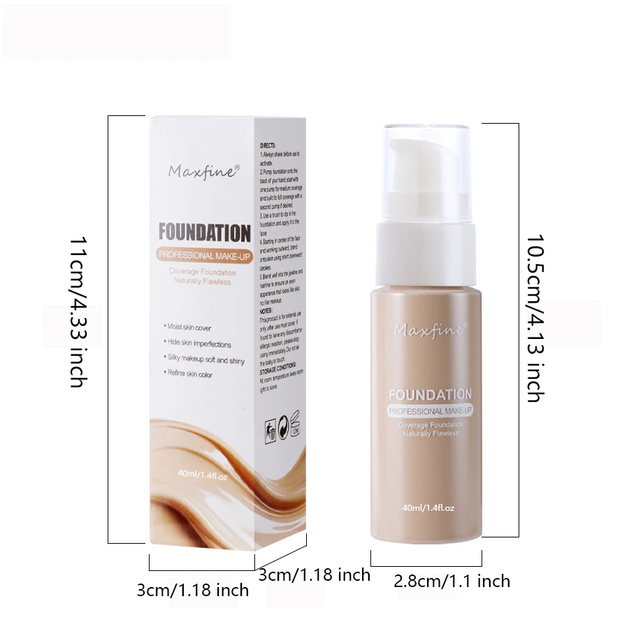 Waterproof Liquid Foundation Concealer for Professionals