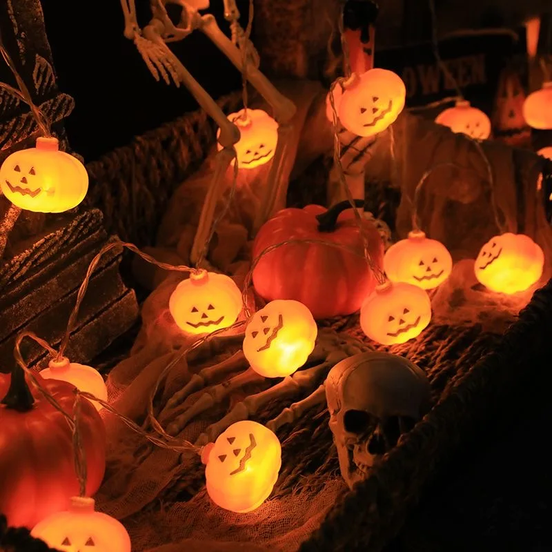 Guirlande Lumineuse Citrouille, 10 Led, Décoration D'automne