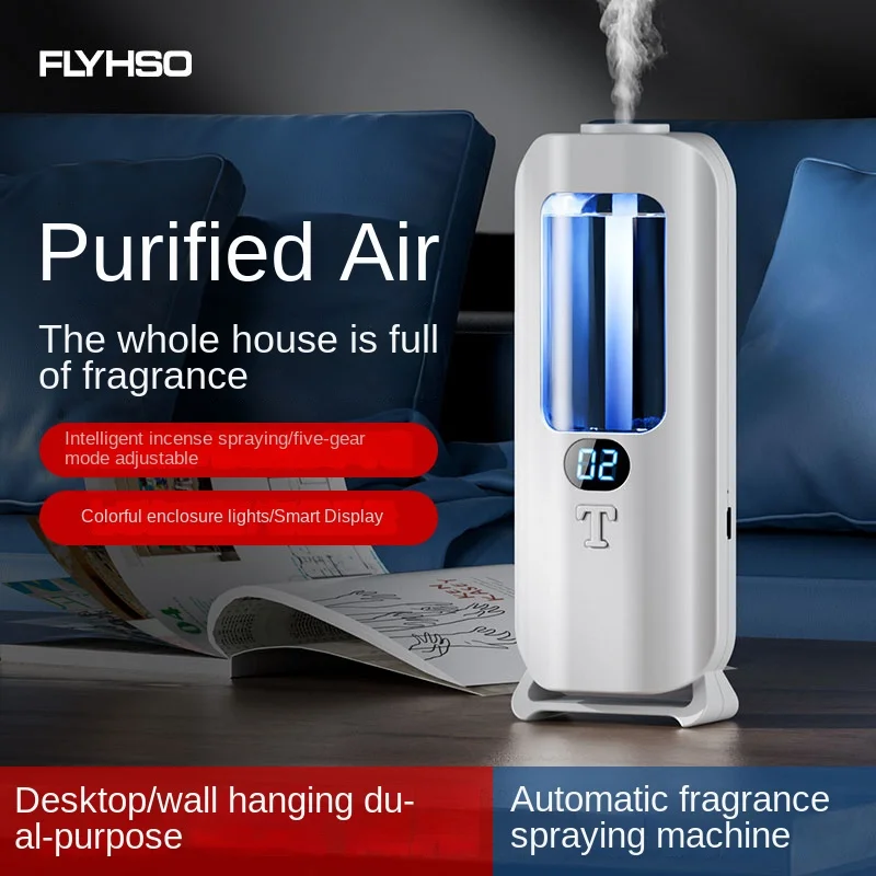 Automatic Aromatherapy Machine And Air Humidifier With Digital Display And Colored Lights -Machine Office Home, And Bathroom