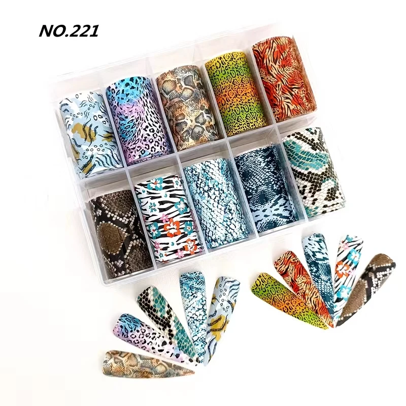 Designer Logo Nail Art Transfer Foil Set