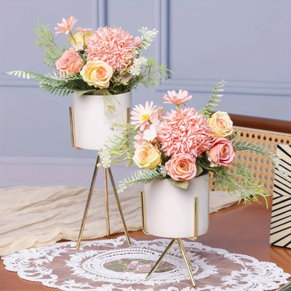 

3 Pcs Artificial Flowers Fake Silk Flowers Bouquet for Home Decorations Table Centerpieces Decorations Flowers Arrangement Weddi